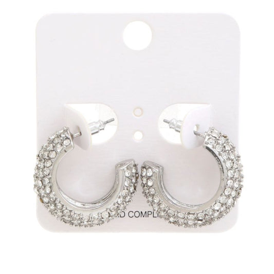 Rhinestone Hoop Earrings