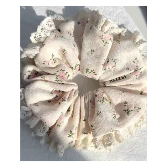 Lace Flower Scrunchies