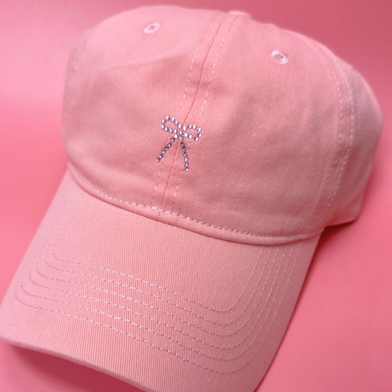 Rhinestone Bow Cap