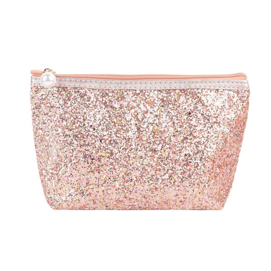 Glitter Cosmetic Pouch (Peach Color)