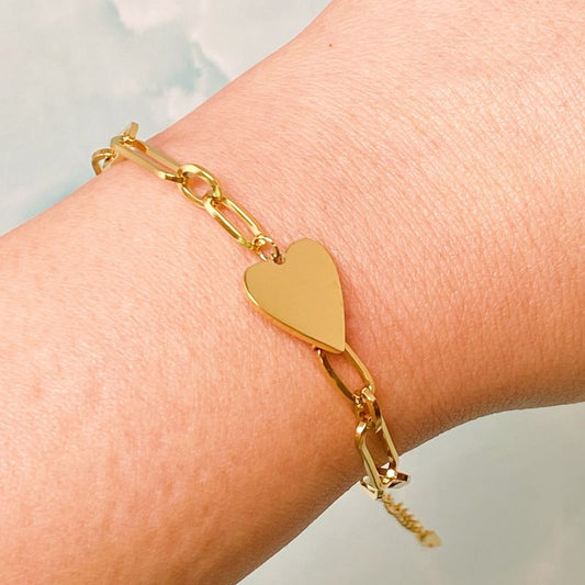 Heart Bracelet Gold Color