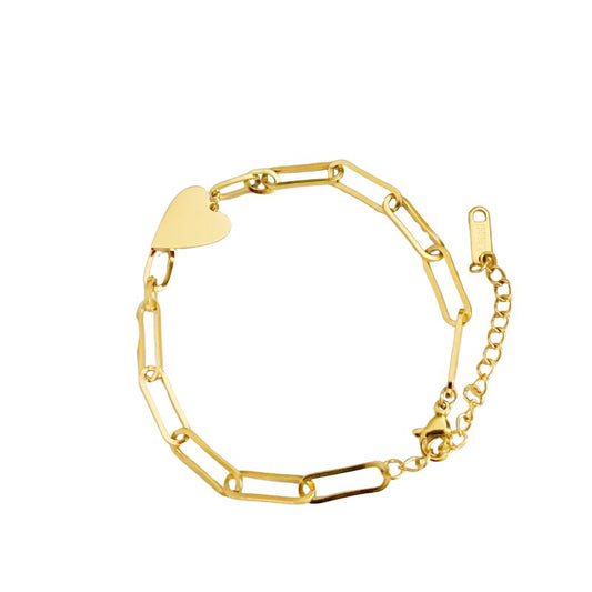 Heart Bracelet Gold Color