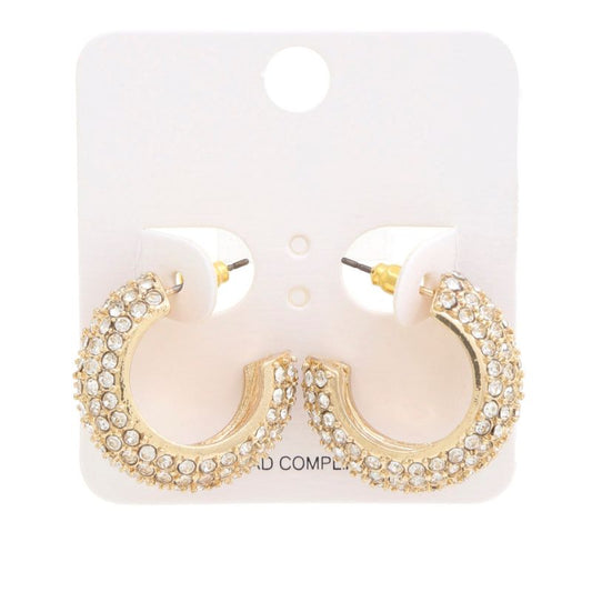 Rhinestone Hoop Earrings